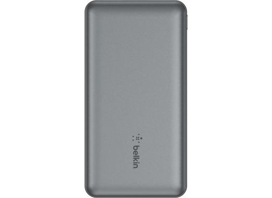 Belkin BoostCharge, USB C Power Bank 10000 mAh w/ 2xUSB-A Ports, 15W, iPhone 17, Air, Pro, Samsung Galaxy S25, iPad, Nintendo Switch 2, Google Pixel 10, etc. - Gray
